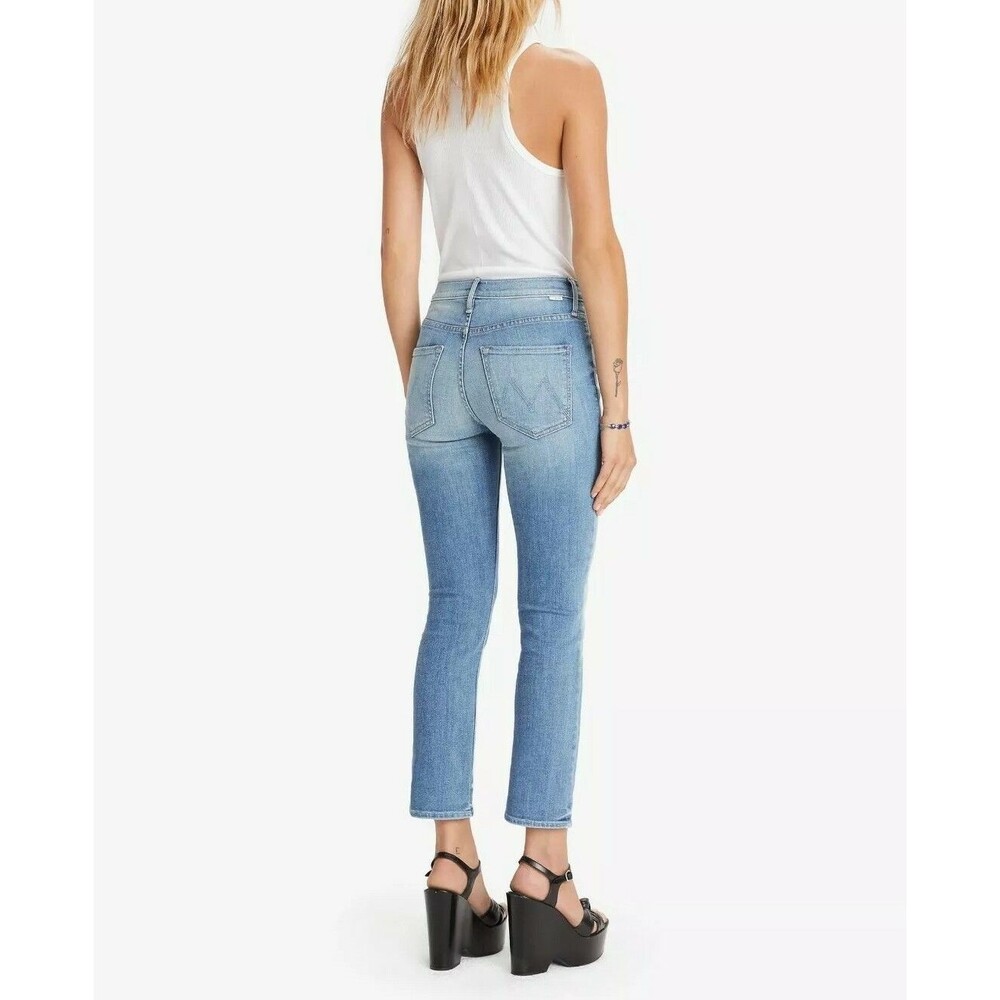 MOTHER The Dazzler Ankle Straight Jeans Camp Expert Light Wash NWT Size 24 25 - Picture 3 of 15
